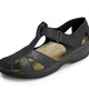 Sandaletten & Pantoletten - ELENA EDEN, klassische Damen-Sandalen, Weite H, mit Klettverschluss, in Größe 036 bis 042, in Farbe WEISS – Farbe SCHWARZ – Ansicht 1