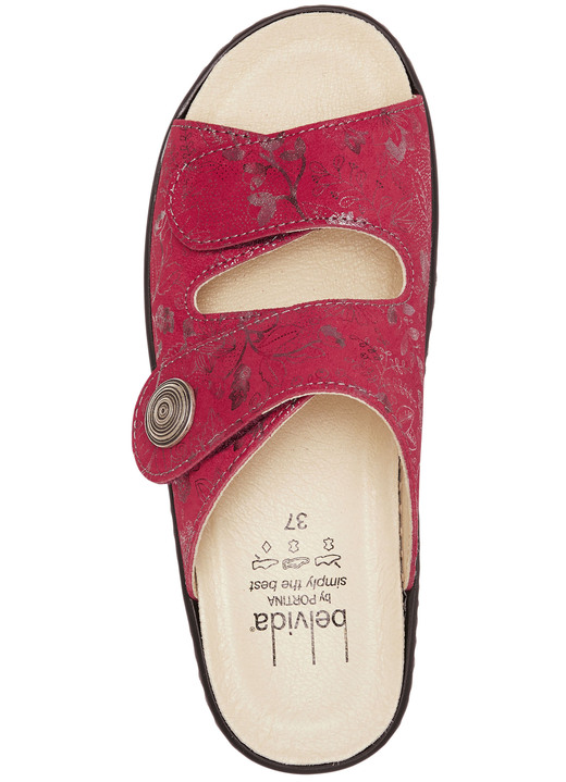 Sandaletten & Pantoletten - ELENA EDEN, klassische Damen-Pantoletten, Weite H, mit herausnehmbaren Fußbett, in Größe 036 bis 043, in Farbe ROT Ansicht 2