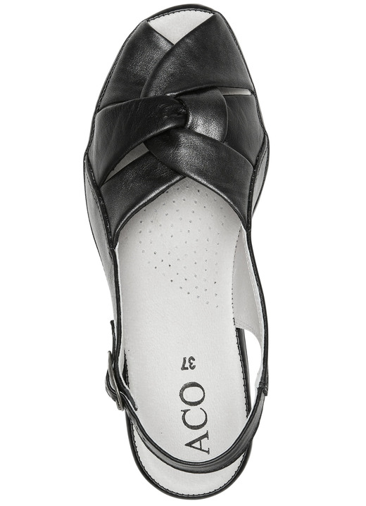 Sandaletten & Pantoletten - ELENA EDEN, elegante Damen-Sandalen, Weite G, aus Leder, in Größe 035 bis 042, in Farbe PERLWEISS Ansicht 5