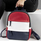 Taschen - Rucksack in Color-Blocking-Optik, in Farbe MARINE-ROT-WEISS – Farbe MARINE-ROT-WEISS – Ansicht 2