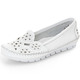 Slipper & Schnürschuhe - Gemini, leichte Damen-Slipper, Weite G, mit herausnehmbarem Fußbett – Farbe WEISS – Ansicht 1 Slipper & Schnürschuhe - Gemini, leichte Damen-Slipper, Weite G, mit herausnehmbarem Fußbett, in Größe 035 bis 041, in Farbe JEANSBLAU – Farbe WEISS – Ansicht 1