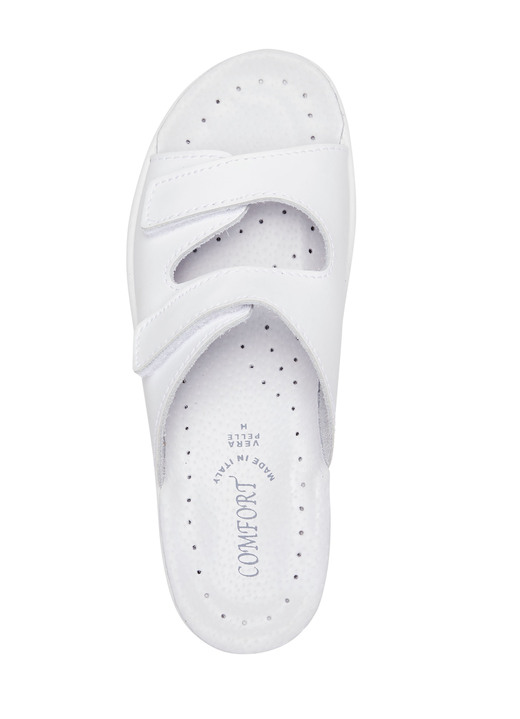 Sandaletten & Pantoletten - Zweierpack klassische Damen-Pantoletten, Weite H, mit Klettverschluss Ansicht 4 Sandaletten & Pantoletten - Zweierpack klassische Damen-Pantoletten, Weite H, mit Klettverschluss, in Größe 036 bis 041, in Farbe 1X WEISS, 1X SCHWARZ Ansicht 4