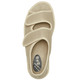 Sandaletten & Pantoletten - Bequeme Damen-Sandalen, Weite H, aus gepolstertem Textilmaterial, in Größe 036 bis 042, in Farbe MARINE – Farbe BEIGE – Ansicht 2