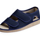 Sandaletten & Pantoletten - Bequeme Damen-Sandalen, Weite H, aus gepolstertem Textilmaterial, in Größe 036 bis 042, in Farbe MARINE – Farbe MARINE – Ansicht 1