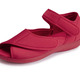 Sandaletten & Pantoletten - Klett-Sandale aus elastischem Textilmaterial – Farbe ROT – Ansicht 1 Sandaletten & Pantoletten - Klett-Sandale aus elastischem Textilmaterial, in Größe 035 bis 042, in Farbe MARINE – Farbe ROT – Ansicht 1