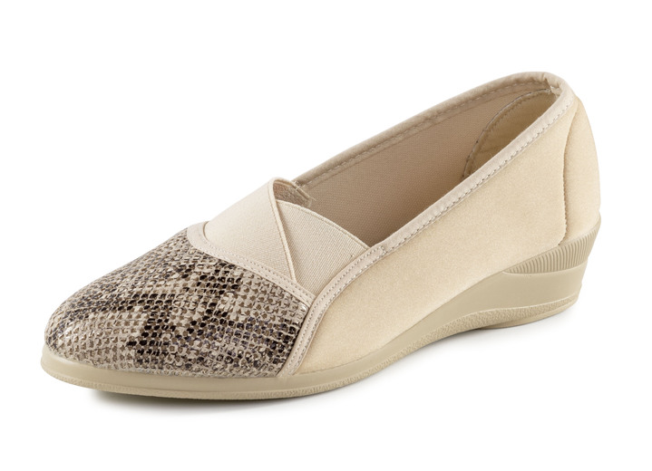 Slipper & Schnürschuhe - Slipper aus elastischem Textilmaterial Ansicht 4 Slipper & Schnürschuhe - Slipper aus elastischem Textilmaterial, in Größe 036 bis 042, in Farbe SCHWARZ-GRAU Ansicht 4