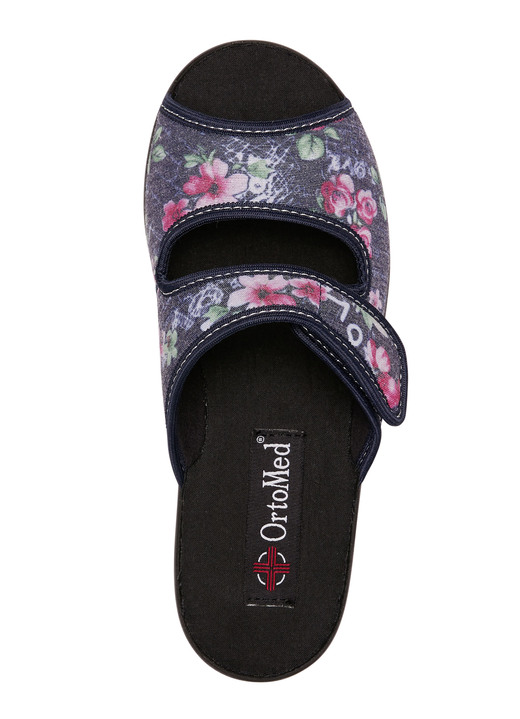 Hausschuhe - Zweierpack, klassische Damen-Hausschuhe, Weite H, mit Klettverschluss, in Größe 036 bis 042, in Farbe 1X BLAU, 1X ROT Ansicht 5