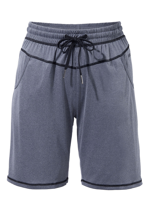 Homewear & Freizeitmode - Funktions-Short von „LPO“ in 3 Farben, in Größe 036 bis 050, in Farbe GRAU MELIERT