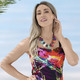 Tankinis - Laurina Tankini mit verstell- und abnehmbaren Trägern und Softschalen – Farbe SCHWARZ-BUNT – Ansicht 1 Tankinis - Laurina Tankini mit verstell- und abnehmbaren Trägern und Softschalen, in Größe 036 bis 052, in Cup B, in Farbe SCHWARZ-BUNT – Farbe SCHWARZ-BUNT – Ansicht 1