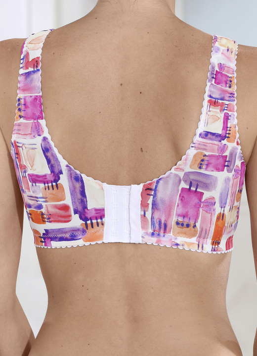 - BH mit buntem Druckdessin, in Größe 075 bis 105, in Cup B, in Farbe WEISS-PINK-BUNT Ansicht 2