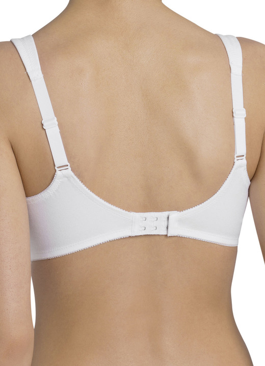 Soft-BH - Triumph-Cotton Shaper-BH mit hohem Baumwollanteil, in Größe 080 bis 100, in Cup C, in Farbe WEISS Ansicht 2