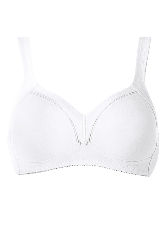 Soft-BH - Triumph-Cotton Shaper-BH mit hohem Baumwollanteil, in Größe 080 bis 100, in Cup C, in Farbe WEISS Ansicht 3