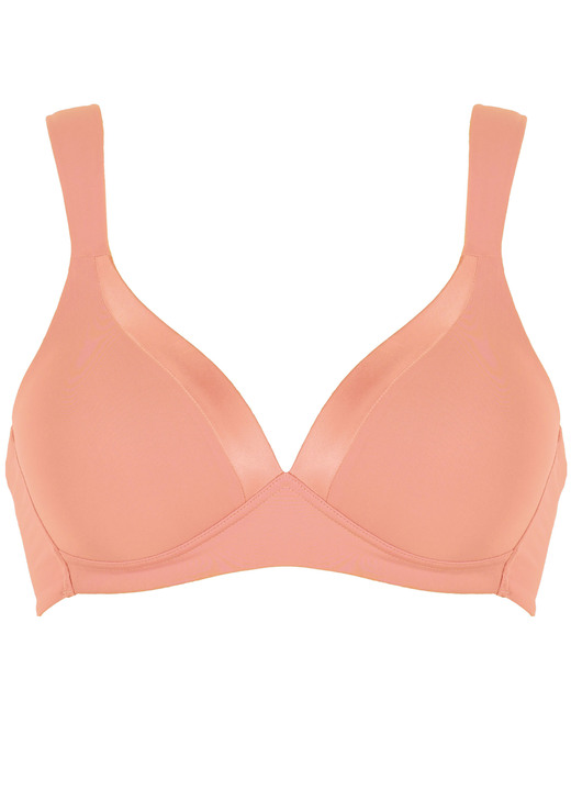 Soft-BH - Naturana BH mit Satinblende am Dekolleté, in Größe 075 bis 095, in Cup A, in Farbe MARINE Ansicht 7