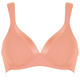 Soft-BH - Naturana BH mit Satinblende am Dekolleté, in Größe 075 bis 095, in Cup A, in Farbe MARINE – Farbe APRICOT – Ansicht 2