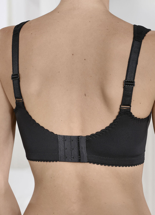 Soft-BH - BH mit Raubtierdessin im Vorderteil Ansicht 2 Soft-BH - BH mit Raubtierdessin im Vorderteil, in Größe 075 bis 110, in Cup B, in Farbe SCHWARZ-CAMEL Ansicht 2