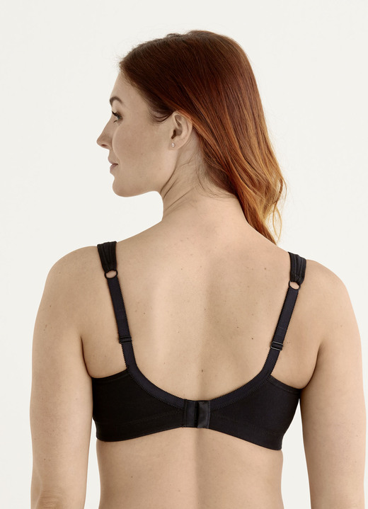Soft-BH - Swegmark of Sweden BH mit Elastikspitze, in Größe 075 bis 100, in Cup B, in Farbe SCHWARZ Ansicht 3