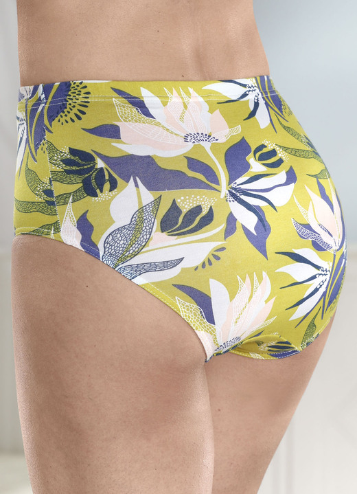 - Viererpack Slips mit buntem Floraldessin Ansicht 2 - Viererpack Slips mit buntem Floraldessin, in Größe 038 bis 056, in Farbe KIWI-BUNT Ansicht 2