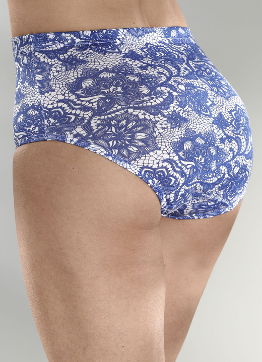 - Viererpack Slips in Spitzenoptik, in Größe 038 bis 056, in Farbe WEISS-BLAU Ansicht 2