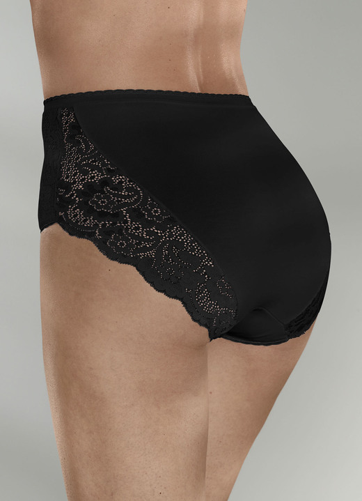 Slips - Laurina Dreierpack Slips mit Elastikspitze Ansicht 4 Slips - Laurina Dreierpack Slips mit Elastikspitze, in Größe 038 bis 050, in Farbe 2X WEISS, 1X SCHWARZ Ansicht 4