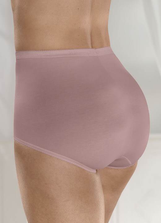 Slips - Sloggi Dreierpack Maxi-Slips, in Größe 038 bis 054, in Farbe 1X KAKAO, 1X MARINE, 1X WEISS Ansicht 2