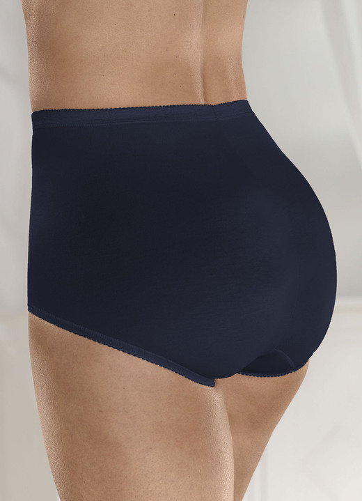 Slips - Sloggi Dreierpack Maxi-Slips, in Größe 038 bis 054, in Farbe 1X KAKAO, 1X MARINE, 1X WEISS Ansicht 4