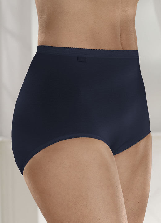 Slips - Sloggi Dreierpack Maxi-Slips Ansicht 3 Slips - Sloggi Dreierpack Maxi-Slips, in Größe 038 bis 054, in Farbe 1X KAKAO, 1X MARINE, 1X WEISS Ansicht 3
