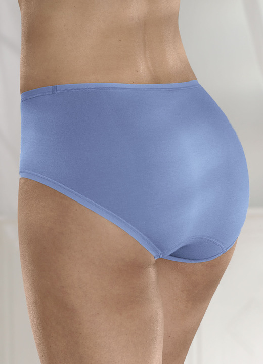 Slips - Speidel Dreierpack Slips mit flachen, elastischen Abschlüssen Ansicht 2 Slips - Speidel Dreierpack Slips mit flachen, elastischen Abschlüssen, in Größe 038 bis 050, in Farbe AZURBLAU Ansicht 2