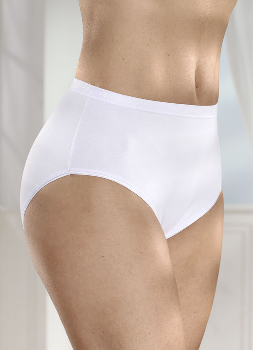 - Laurina Viererpack Slips, in Größe 038 bis 052, in Farbe WEISS Ansicht 1