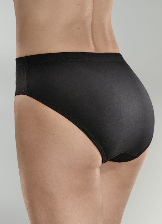 - Viererpack Slips mit Gummizug, in Größe 036 bis 052, in Farbe 2X SCHWARZ, 2X WEISS Ansicht 2