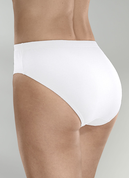 - Viererpack Slips mit Gummizug, in Größe 036 bis 052, in Farbe 2X SCHWARZ, 2X WEISS Ansicht 4