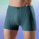 Pants & Boxershorts - Viererpack Pants mit Dehnbund, in Größe L bis XXL, in Farbe 1x DUNKELGRUEN GESTREIFT, 1x GRAU GESTREIFT, 1x UNI MARINE, 1x UNI SCHWARZ – Farbe 1x DUNKELGRUEN GESTREIFT, 1x GRAU GESTREIFT, 1x UNI MARINE, 1x UNI SCHWARZ – Ansicht 1