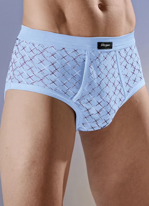 - Viererpack Slips, allover dessiniert, in Größe 005 bis 011, in Farbe 2X MARINE-BUNT, 2X HELLBLAU-BUNT Ansicht 2