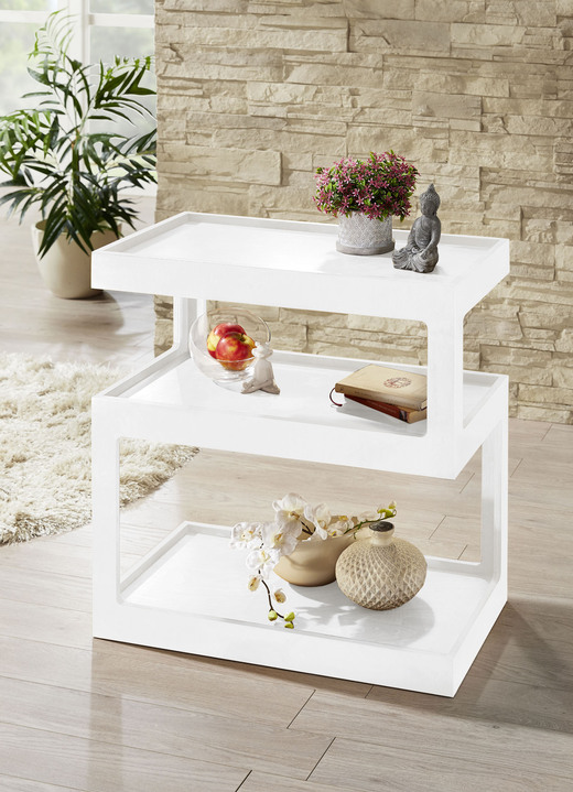 Kleinmöbel - Moderner Beistelltisch, in Farbe EICHE, in Ausführung Beistelltisch B37xH75xT37 cm Ansicht 9