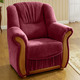 Sessel - Polstermöbel mit angenehmem, hochflorigem Stoffbezug – Farbe ROT Sessel - Polstermöbel mit angenehmem, hochflorigem Stoffbezug, in Farbe ROT, in Ausführung Sessel