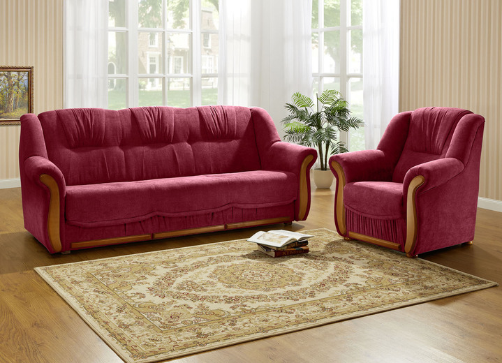 Sessel - Polstermöbel mit angenehmem, hochflorigem Stoffbezug Ansicht 8 Sessel - Polstermöbel mit angenehmem, hochflorigem Stoffbezug, in Farbe ROT, in Ausführung Sessel Ansicht 8