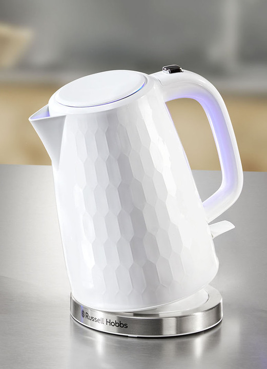 Kaffeemaschinen - Russell Hobbs Frühstücksserie Honeycomb aus Hochglanz-Kunststoff, in Farbe WEISS, in Ausführung Wasserkocher Ansicht 1