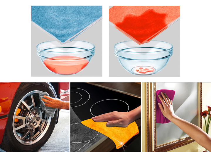 Reinigungshelfer & Reinigungsmittel - Mikrofaser-Reinigungstücher, 20-teilig, in Farbe BUNT Ansicht 2