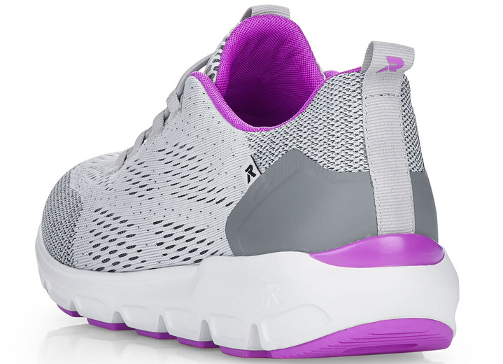 - Rieker Sneaker mit elastischer Zierschnürung, in Größe 036 bis 042, in Farbe GRAU-PINK Ansicht 11