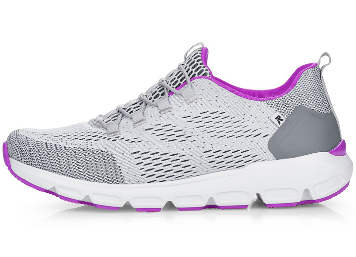 - Rieker Sneaker mit elastischer Zierschnürung, in Größe 036 bis 042, in Farbe GRAU-PINK Ansicht 10
