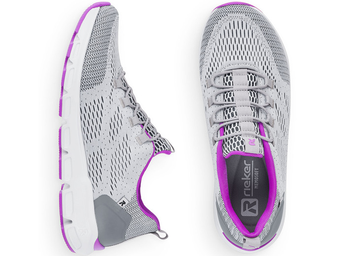 - Rieker Sneaker mit elastischer Zierschnürung, in Größe 036 bis 042, in Farbe GRAU-PINK Ansicht 5