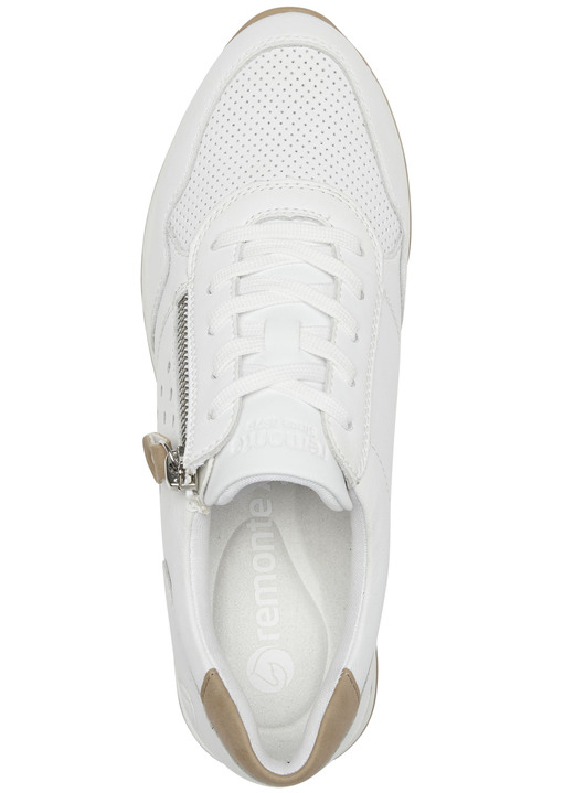 - Remonte Sneaker mit unterlegter Zierlochung, in Größe 036 bis 042, in Farbe WEISS-SAND Ansicht 2