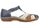 Sandaletten & Pantoletten - Rieker, leichte Damen-Sandalen, Weite G, mit Klettverschluss, in Größe 036 bis 042, in Farbe MARINE-BEIGE-COGNAC – Farbe MARINE-BEIGE-COGNAC – Ansicht 2