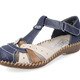 Sandaletten & Pantoletten - Rieker, leichte Damen-Sandalen, Weite G, mit Klettverschluss, in Größe 036 bis 042, in Farbe MARINE-BEIGE-COGNAC – Farbe MARINE-BEIGE-COGNAC – Ansicht 1
