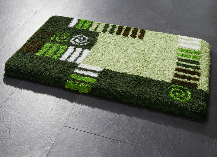 Badgarnituren - Badgarnitur mit rutschhemmend latexierter Rückseite Ansicht 5 Badgarnituren - Badgarnitur mit rutschhemmend latexierter Rückseite, in Größe 100 (Vorleger halbrund, 50/ 80 cm) bis 112 (WC-Deckelbezug, 47/ 50 cm), in Farbe BRAUN Ansicht 5