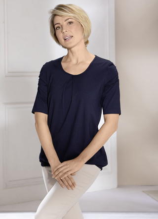 Shirt mit Kellerfalte in 2 Farben