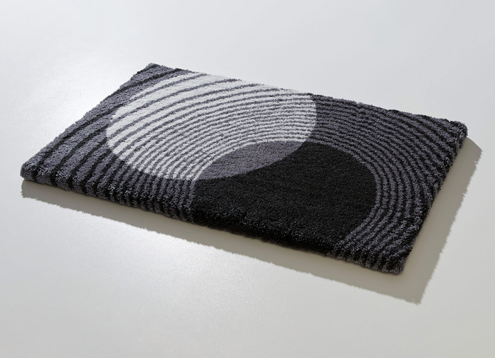 Badgarnituren - Badgarnitur von LineaDue mit rutschhemmender Rückseite, in Größe 100 (Vorleger halbrund, 50/ 80 cm) bis 112 (WC-Deckelbezug, 47/ 50 cm), in Farbe BLAU Ansicht 5