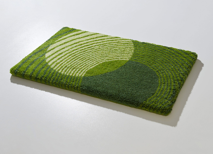 Badgarnituren - Badgarnitur von LineaDue mit rutschhemmender Rückseite, in Größe 100 (Vorleger halbrund, 50/ 80 cm) bis 112 (WC-Deckelbezug, 47/ 50 cm), in Farbe BLAU Ansicht 4