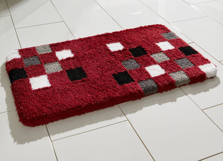 Badgarnituren - Badgarnitur mit latexierter, rutschhemmender Rückseite, in Größe 100 (Vorleger halbrund, 50/ 80 cm) bis 112 (WC-Deckelbezug, 47/ 50 cm), in Farbe BRAUN Ansicht 6