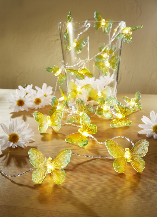 Geschenkideen - Lichterkette Schmetterling, in Farbe GRÜN