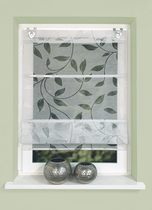 Gardinen - Luftig-leichtes und superpraktisches Magnetrollo, in Größe 316 (H130xB 45 cm) bis 328 (H210xB 70 cm), in Farbe GRAU